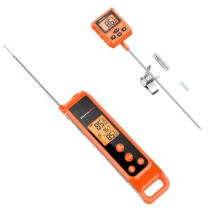thermopro tp511 digital candy thermometer + thermopro tp420 2-in-1 instant read thermometer for cooking