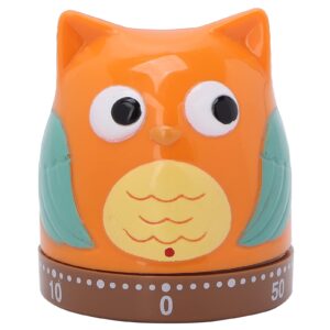 owl rotating timer cartoon cute 60 minutes wind up timer mechanical rotating count down timer for homes, beauty salons, kitchens, schools, gyms, care,