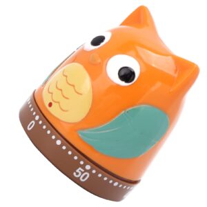 Owl Rotating Timer Cartoon Cute 60 Minutes Wind Up Timer Mechanical Rotating Count Down Timer For Homes, Beauty Salons, Kitchens, Schools, Gyms, Care,