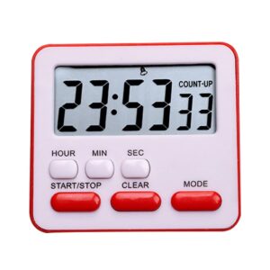 Jeeje Electronic Kitchen Timer, Large Screen with Multifunctional Count up Countdown Alarm Clock Silence Memory Magnetic Suction Snooze Battery Powered for Students Baking