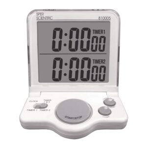 sper scientific 810005 large display timer, white