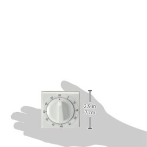 Fox Run Square Timer, 2 x 2.75 x 3 inches, White