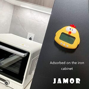 JAMOR 2 Pieces of Chicken Timer Set, Big Digital Loud Alarm, Magnetic Support Rack Cooking Timer,Multi-Function Electronic Timer,Suitable for Kitchen,Study,Work, Sports Training,Outdoor Activities