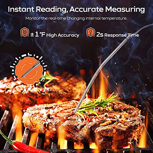 REPYL Digital Meat Kitchen Thermometer Stainless Steel Waterproof Probe for Cooking, Barbecue, and Oven