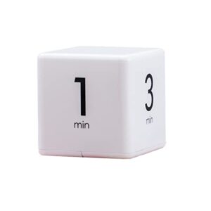 ntfrbct cube timer kitchen timer child timer gravity sensor flip timer exercise timer time management countdown settings 1-3-5-10 minutes work, yoga, study and game etc