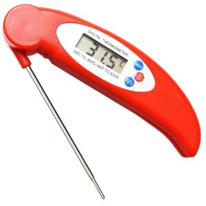 food thermometer,cooking thermometer instant read thermometer candy thermometer with super long probe for kitchen cooking bbq grill smoker meat fry food milk yoghourt-blue