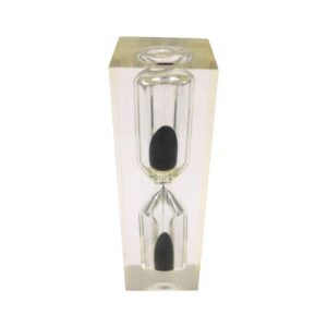 artibetter 3 minutes crystal sand timer black hourglass decorative glass timer