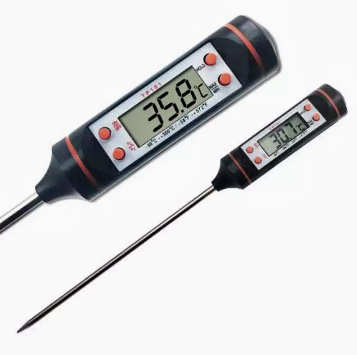 Digital Kitchen Thermometer Coffee Thermometer Tea Thermometer Food Thermometer Waterproof Digital Instant Read Meat Thermometer with Long Probe for Liquid, Candle, Food, Milk, Fry, Candy, Roast