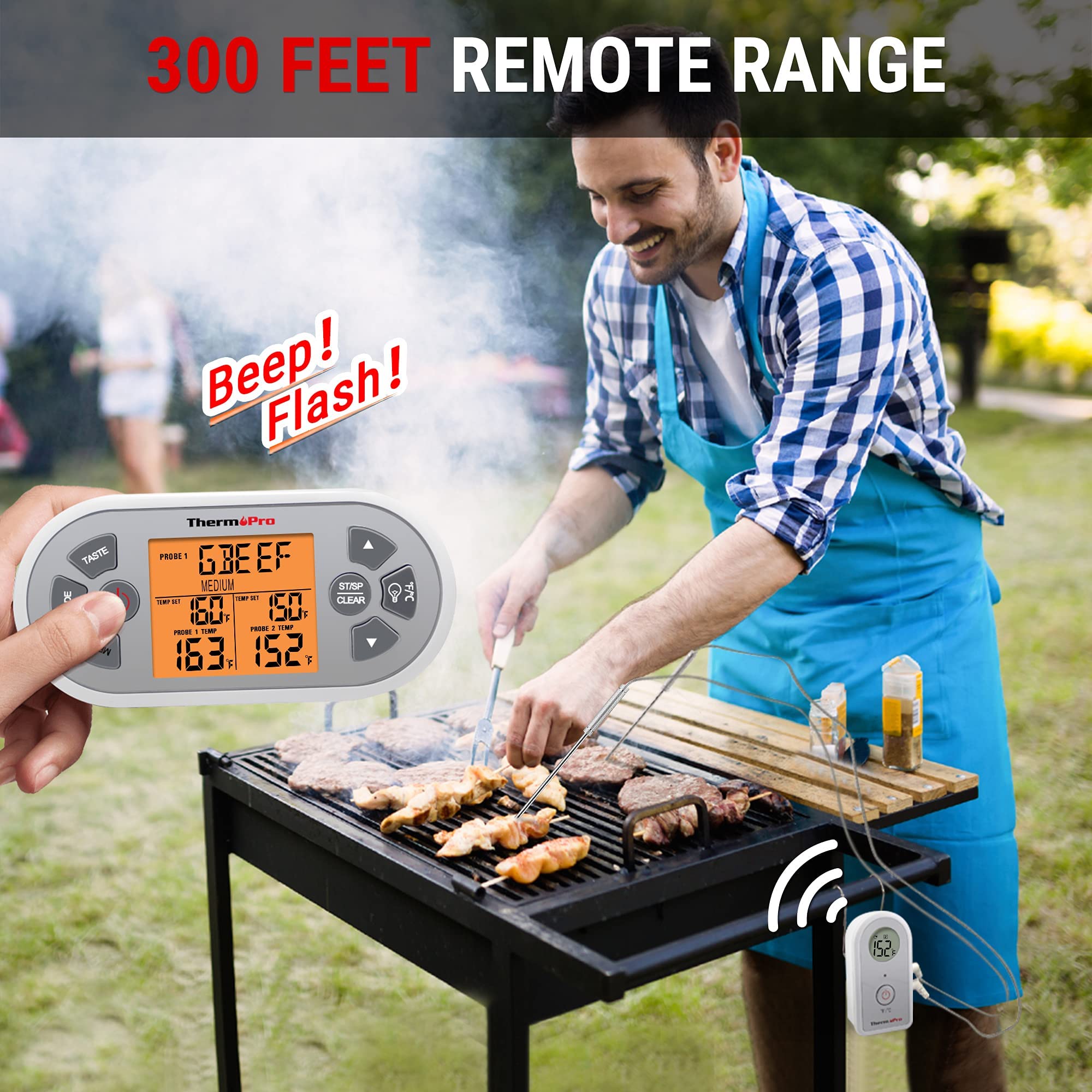 ThermoPro TP16S Digital Meat Thermometer for Cooking+ThermoPro TP22S Digital Wireless Meat Thermometer for Grilling