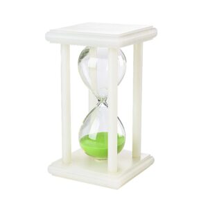 Falytemow 30 Minutes Romantic Glow-in-The-Dark Hourglass Square Shape Sand Timer Glass Sand Timer Egg Hourglass for Kitchen Child Brushing Teeth School Teaching Purple