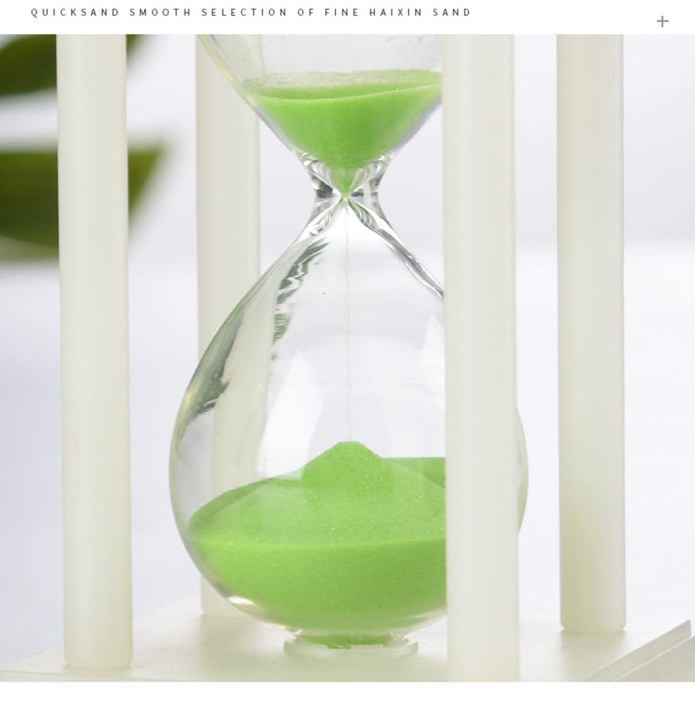 Falytemow 30 Minutes Romantic Glow-in-The-Dark Hourglass Square Shape Sand Timer Glass Sand Timer Egg Hourglass for Kitchen Child Brushing Teeth School Teaching Purple