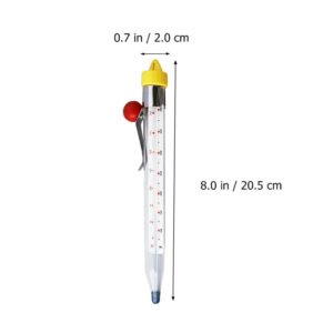 YARDWE Candy T- hermometer Syrup Jam Jelly Deep Fry Sugar Glass Temperature Monitor with Hanging Hook Pot Clip for Kitchen Food Cooking