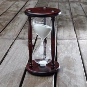bawaqaf sandglass,wooden hourglass,sturdy frame structure hourglass,60-minute timer hourglass,home office desktop decoration hourglass,clear,transparent