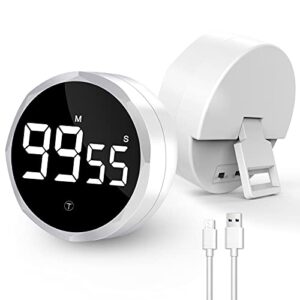 timers,timer for kids,digital kitchen timer with led touch screen, egg timer with usb charging,magnetic countdown timer is suitable for classroom study, exercise, oven, cooking,teaching