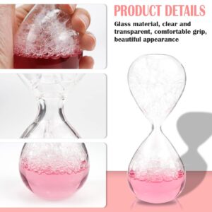 FERCAISH Bubble Liquid Glass Hourglass Timer, Creative Time Management Hourglass Table Decoration Durable Glass Construction (Pink)