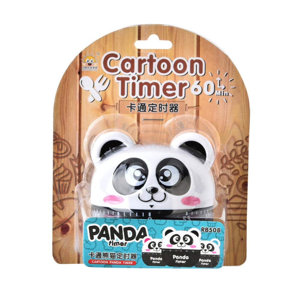 DOITOOL Kitchen Timer Cute Cartoon Animal Countdown Timer Black Panda Bear Cooking Alarm Clock for Cooking Baking Students Sport Game Reminder