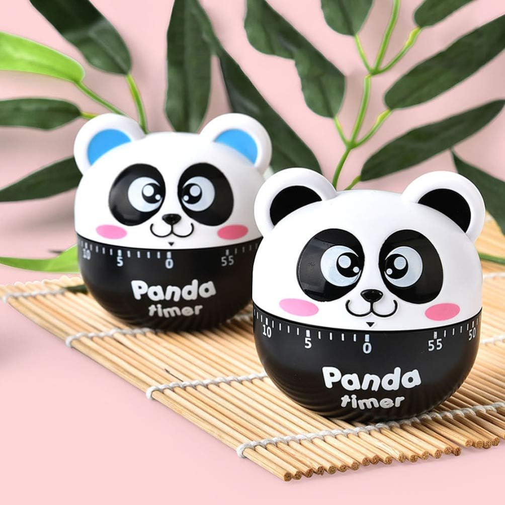 DOITOOL Kitchen Timer Cute Cartoon Animal Countdown Timer Black Panda Bear Cooking Alarm Clock for Cooking Baking Students Sport Game Reminder