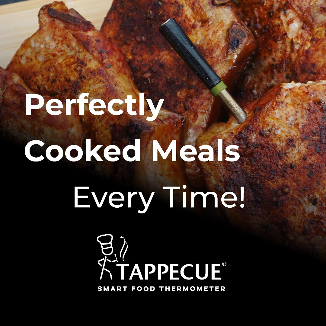 Tappecue AirProbe Deluxe Bundle - Smart WiFi and Wireless Meat Thermometer for Cooking, Internet Enabled Cloud Storage & Alarm, Works with Android & iOS Apps