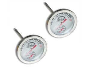 spitjack dual sensor meat and oven thermometer for rotisserie cooking whole pig, hog, lamb and turkey. internal and external meat probe for grill, smoker, oven and kitchen (2 pack)