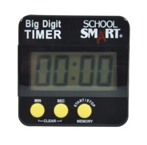 school smart up count down digital timer - 086452, gray, 1 lb
