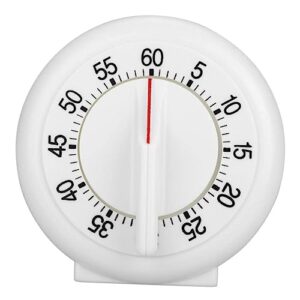 60-minute round mechanical kitchen timer and cooking alarm clock - durable and simple to use