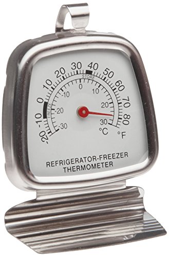 Supco ST03 Stainless Steel Refrigerator Freezer Thermometer, -20 to 80 Degrees F