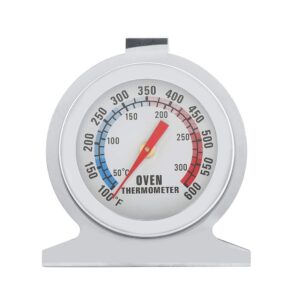 stainless steel pointer dial oven thermometer instant read extra large dial clearly display shows marked temperatures for home kitchens cooking with hook