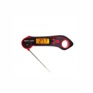 ergo chef digital instant read meat thermometer- foldable probe, water-resistant, backlight, indoor and outdoor - magnet, bbq, smoking, grilling, deep fry, baking & liquids