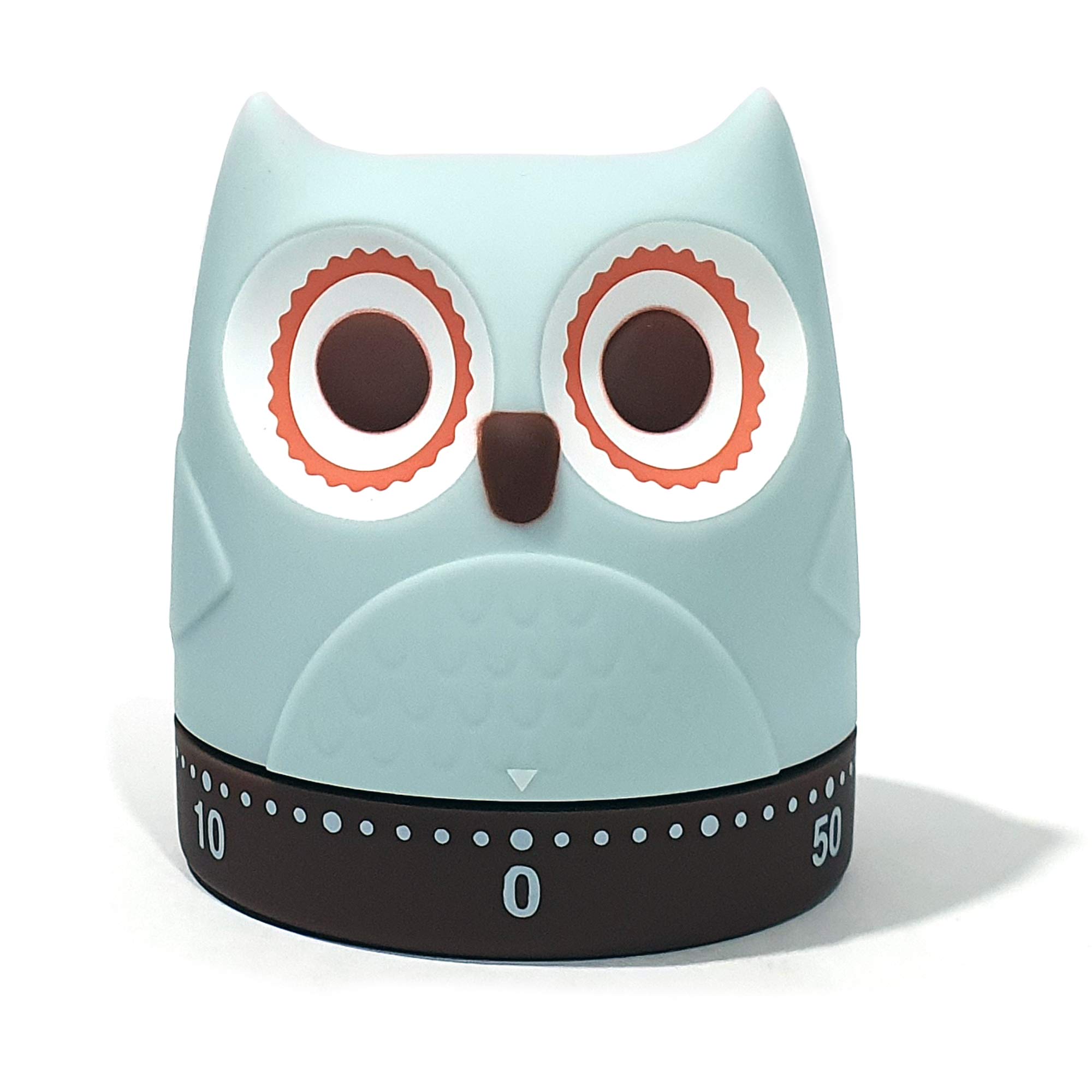 Cartoon Owl Chick Mechanical Timers 60 Minutes Kitchen Cooking Timer Clock Loud Alarm Counters Mini Size Manual No Batteries Required, 100% Mechanical - Magnetic Backing, Timer for Study. (Owl)