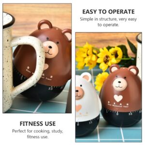 TEM Bear Timer Alarm Watch Cute Timer Kitchen Reminder Timer for Baking Kitchen Countdown Timer Animal Cooking Clock Digital Timers Timer Device Cartoon Student Abs Tool