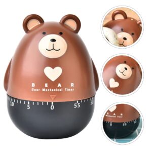 TEM Bear Timer Alarm Watch Cute Timer Kitchen Reminder Timer for Baking Kitchen Countdown Timer Animal Cooking Clock Digital Timers Timer Device Cartoon Student Abs Tool