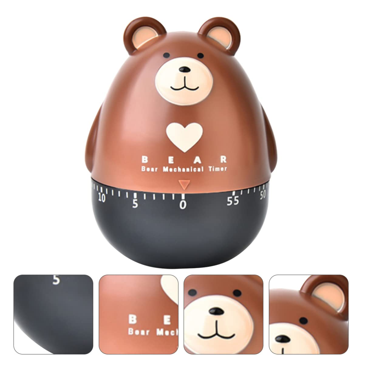 TEM Bear Timer Alarm Watch Cute Timer Kitchen Reminder Timer for Baking Kitchen Countdown Timer Animal Cooking Clock Digital Timers Timer Device Cartoon Student Abs Tool