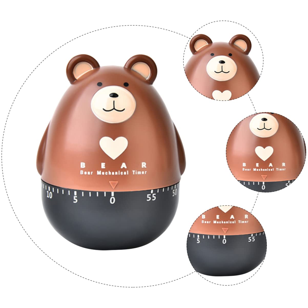 TEM Bear Timer Alarm Watch Cute Timer Kitchen Reminder Timer for Baking Kitchen Countdown Timer Animal Cooking Clock Digital Timers Timer Device Cartoon Student Abs Tool