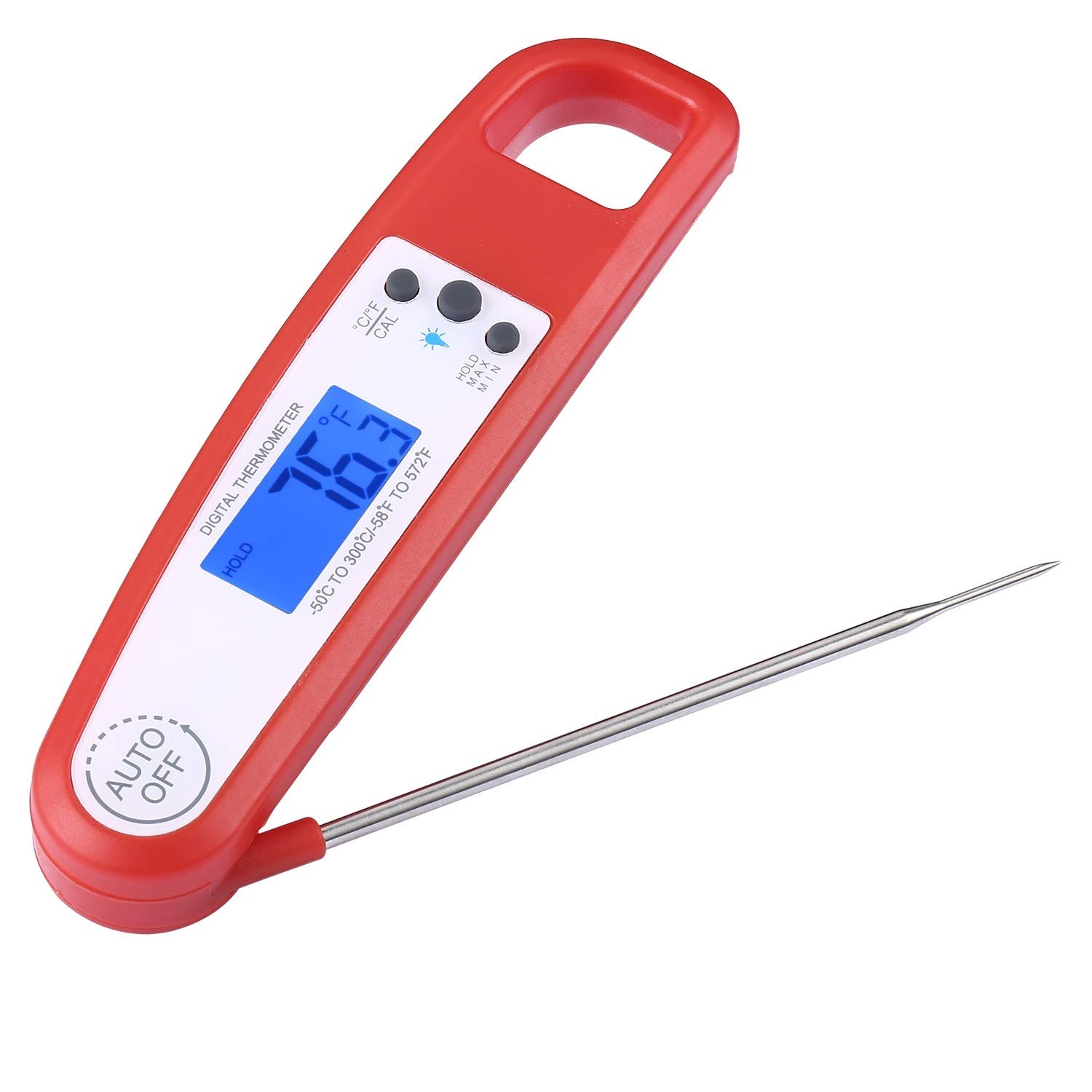 SPIKELAB Meat Thermometer, Digital Instant Read Food Thermometer with Splash Proof Body and Backlight Display for Kitchen Cooking, Grilling, and Barbecue