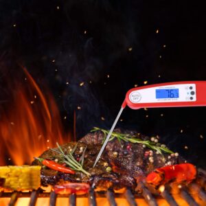 SPIKELAB Meat Thermometer, Digital Instant Read Food Thermometer with Splash Proof Body and Backlight Display for Kitchen Cooking, Grilling, and Barbecue