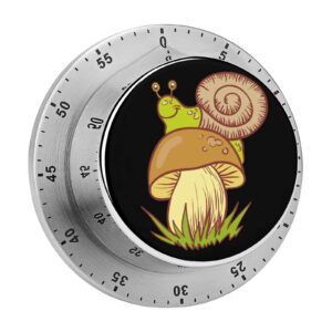 mushroom & snail 60-minute visual countdown timer with magnetic back time management tool for timeouts kitchen study working
