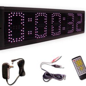 EU 5" 5 Digits RGB(7 Colors) LED Race Timing Clock for Running Events