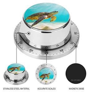 Kitchen Timer Blue Turtle Cooking Timer No Batteries Required Magnetic Countdown/Up Clock