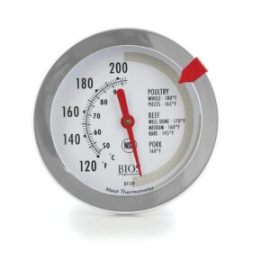bios professional meat and poultry thermometer, white