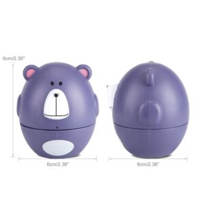 Kitchen Timer, Cute Cartoon Kitchen Timers for Cooking, Teacher Supplies for Classroom, Mechanical 55 Minutes Clock Loud Alarm Counters Mini Size Manual Timer(Purple Bear)