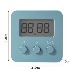 Digital Kitchen Timer, Large Font, Loud Alarm Reminder Pocket Timer for Study, Cooking, Work Out, Gaming, Bathing Blue Single