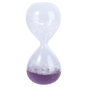 cabilock hour glass glass hourglass timer liquid hourglass liquid motion timer hourglass bubble singing hourglass home decorations birthday gifts (purple) water wiggler