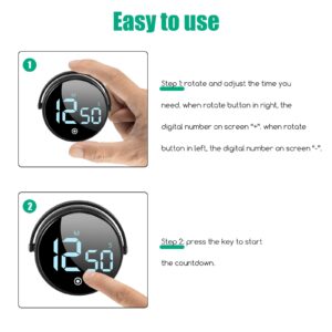 Digital Kitchen Timer for Cooking, Timer Large Display Magnetic, Countdown Timer with 3-Level Volume Adjustable Easy for Cooking and Led Timers for Seniors and Kids to Use (White)