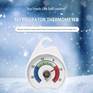 SHOUD Fridge Thermometer Refrigerator Thermometer,Freezer Thermometer, Accurate Multi-Functional Kitchen Home Appliance Safe Storage Temperature Gauge