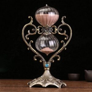 hourglass,sand clock, hourglass sand timer 30 minutes/60 minute sand clock crafts metal hourglass glassdecoration unique creative keepsake gift for home study offic(e (color : (color : a)