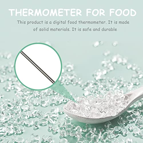 Zerodeko Digital Thermometer Digital Meat Temperature Gauge Cooking Food Steak for Grilling Oven Digital BBQ Kitchen for Cooking Kitchen Supplies Dairy Turkey Stainless Steel Barbecue Baby