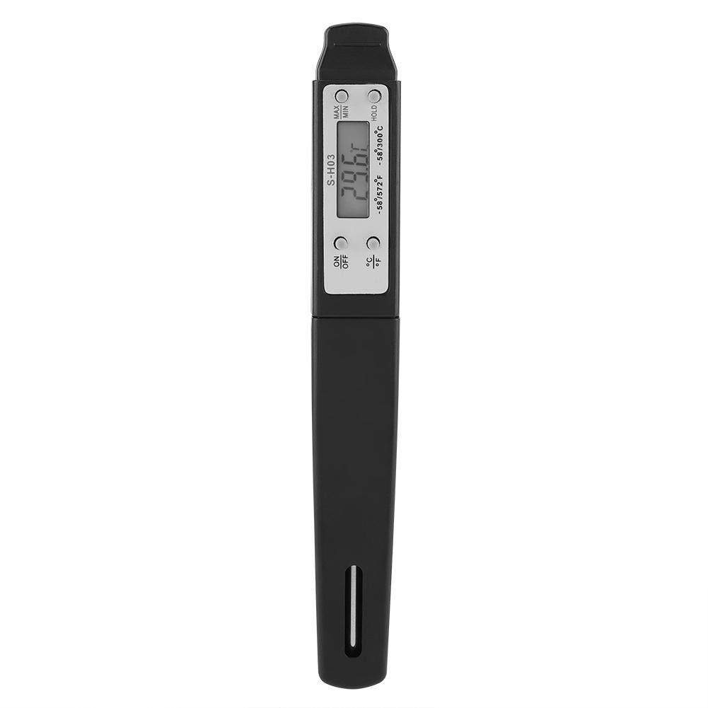 Meat Thermometers Timers 1Pc Instant Reading Digital Food Thermometer Kitchen Cooking BBQ Meat Probe (Black)