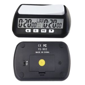 HEEPDD Chess Clock Digital Chess Timer, Portable Digital Chess Clock Game Timer with Basic Bonus Delay Alarm Function for Board Games