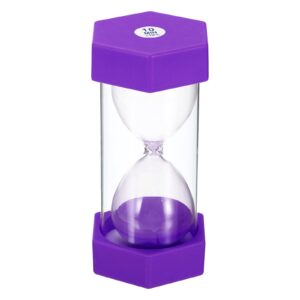 patikil 10 minute sand timer, hexagon small sandy clock with plastic cover, count down sand glass for games, kitchen, party favors diy decoration, purple