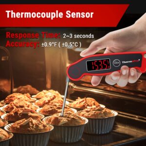 ThermoPro TP19 Waterproof Digital Meat Thermometer for Grilling + ThermoPro TP06B Digital Grill Meat Thermometer with Probe for Smoker Grilling Food BBQ Thermometer